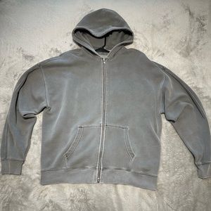 Dark Grey Essential Full Zip Hoodie